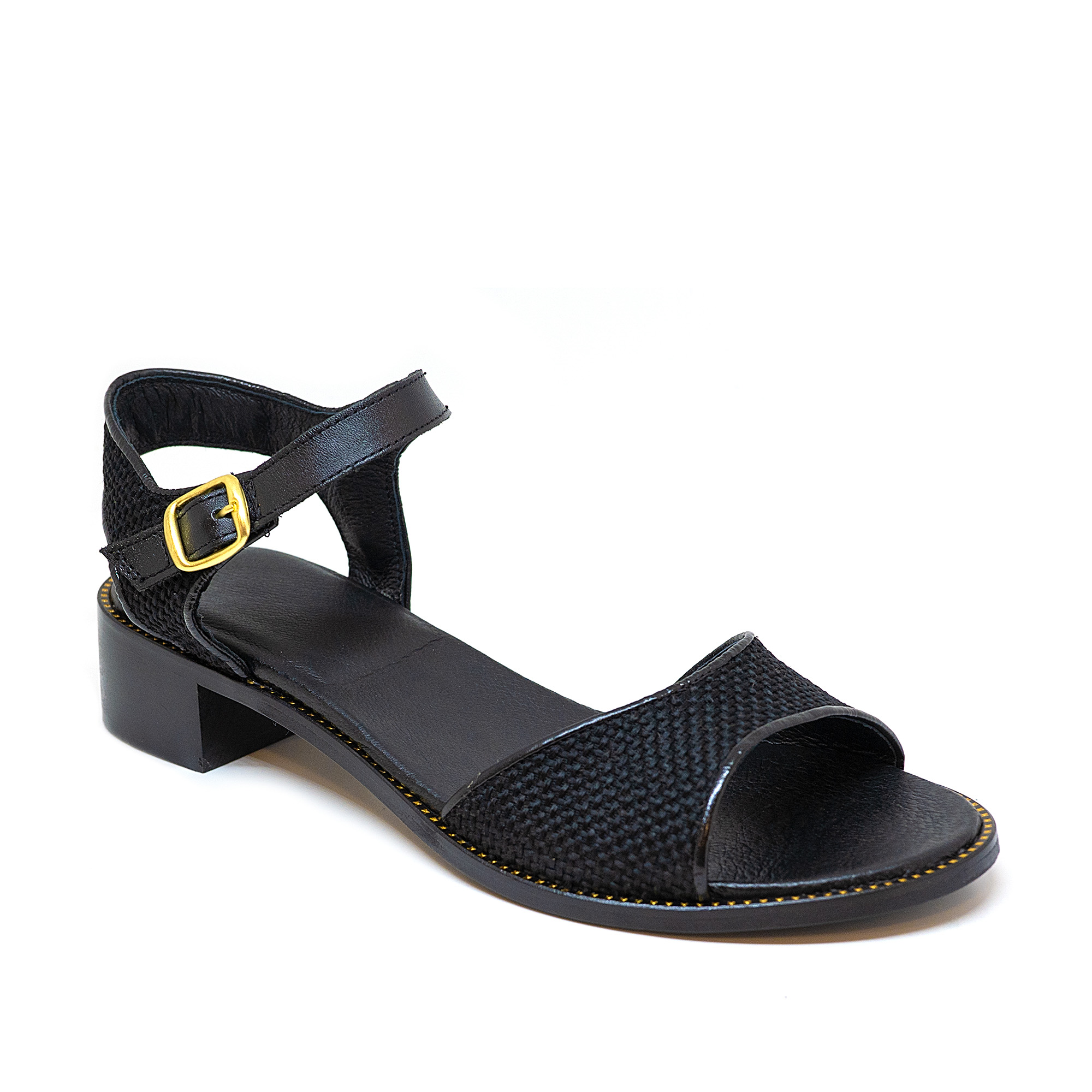 Bigshoes KL0070-01 Δερμάτινo Πέδιλο Μαύρο 5cm φωτογραφία